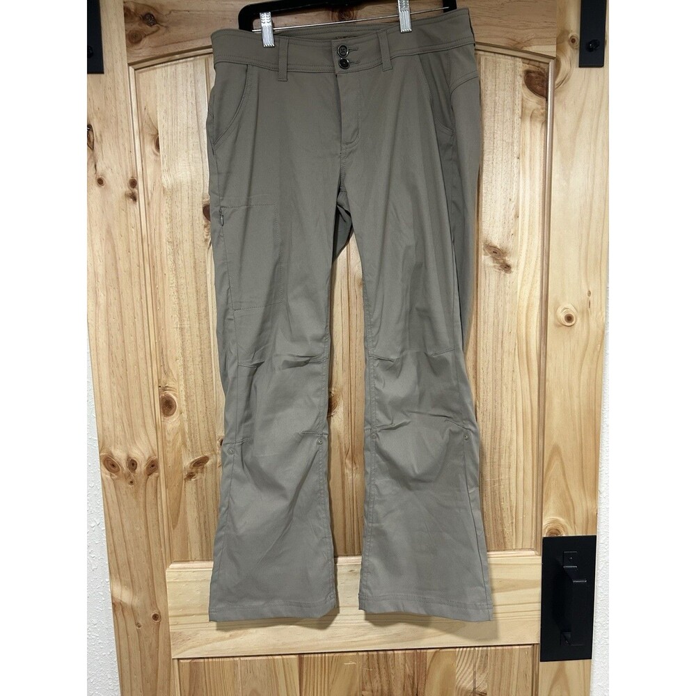 Prana Women’s Halle Hiking Pants Stretch Roll Up Outdoor Travel Khaki 10 Short